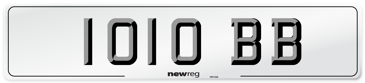 1010 BB Number Plate from New Reg